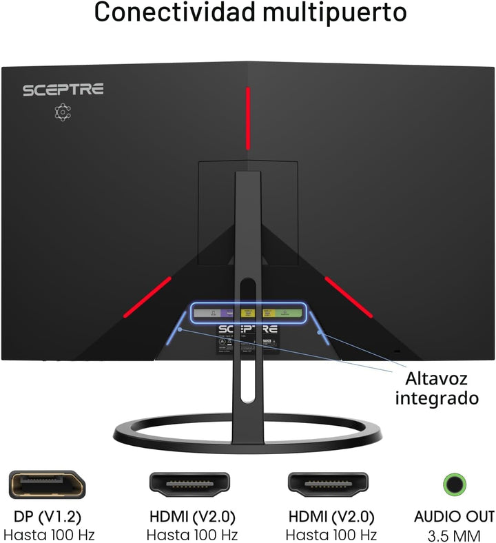 Sceptre - Monitor IPS de 27 pulgadas, 2K, 2560 x 1440p, QHD, 75Hz,...