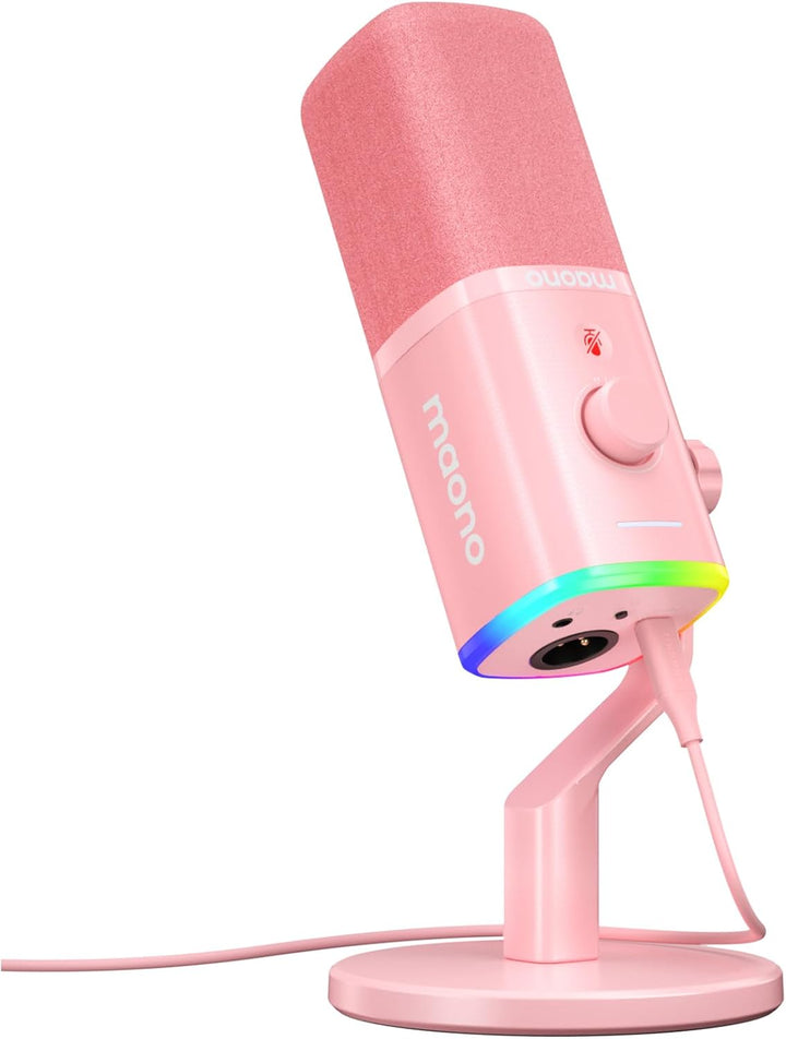 Micrófono de juego dinámico MAONO: Micrófono de computadora USB XLR...
