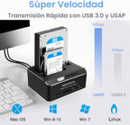 RSHTECH Estación de acoplamiento para disco duro, base SATA de doble bahía
