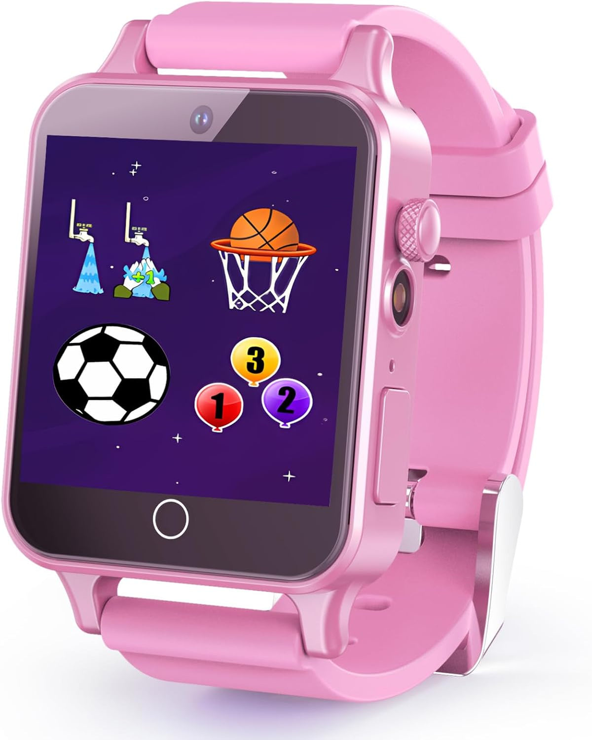 Relojes para niñas de 5 a 12 años, reloj inteligente con pantalla táctil y cámara HD para niños, tarjeta de aprendizaje, 30 juegos de rompecabezas, regalo de Navidad y cumpleaños, reloj