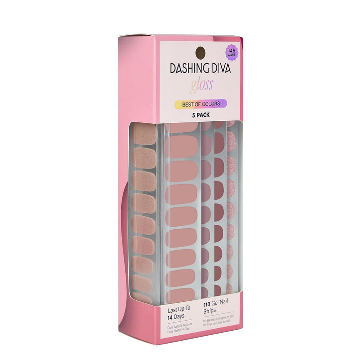 Dashing Diva - Kit de tiras de uñas de gel brillantes 5 en 1 - Lo m...