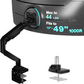 WALI Brazo de monitor resistente para pantalla curva 1000R de 13-49