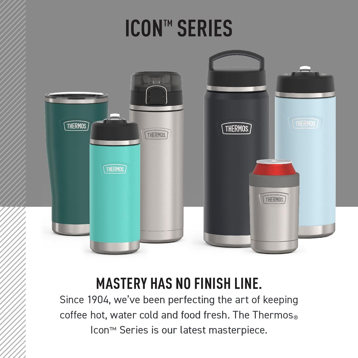 THERMOS ICON SERIES, Vaso de Acero Inoxidable, Glacier, 16 oz