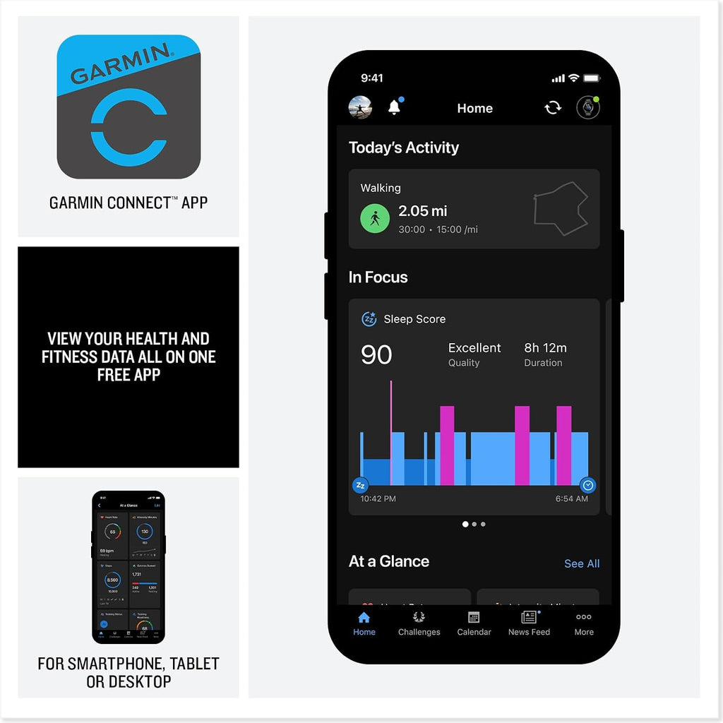 Garmin Venu® 4, Smartwatch avanzado para fitness, 45 mm, correa de cuero marrón