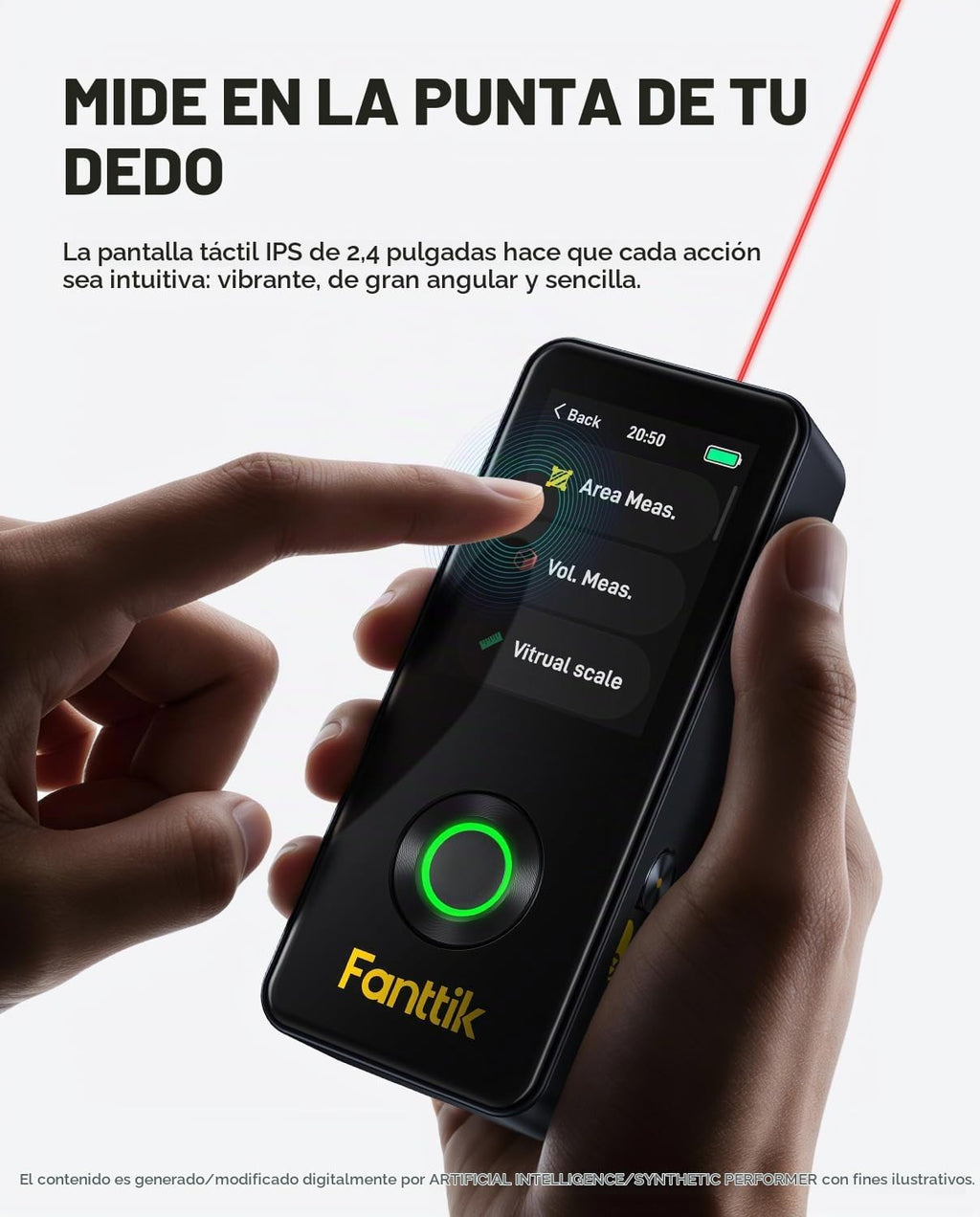 Fanttik Neo A11 Pro - Medición láser, pantalla táctil, sensor de ángulo