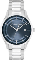 Calvin Klein CK Iconic - Reloj automático 3H de 1.575 in para hombre - Pulsera de acero inoxidable - Resistencia al agua 98.4 ft - Movimiento mecánico de cuerda automática - Reloj de lujo - Regalo