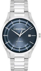 Calvin Klein CK Iconic - Reloj automático 3H de 1.575 in para hombre - Pulsera de acero inoxidable - Resistencia al agua 98.4 ft - Movimiento mecánico de cuerda automática - Reloj de lujo - Regalo