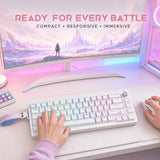 Gaozen Teclado mecánico para juegos FURYCUBE 68% con retroiluminaci...