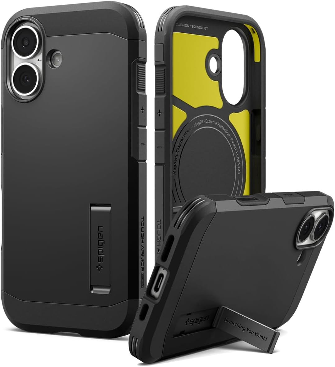 Spigen Funda para iPhone 17, Tough Armor T MagFit [Botón de Control de Cámara] [Compatible con MagSafe] - Negro