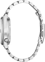 CITIZEN TSUYOSA Reloj automático de pulsera de acero inoxidable y esfera azul cielo 1.575 in NJ0151-53M