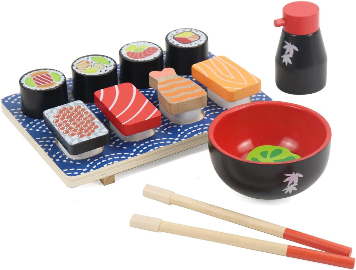 Juego de comida y pizza para cortar sushi, juguetes de cocina para niños de 3 años en adelante, juguete de aprendizaje para niñas y niños