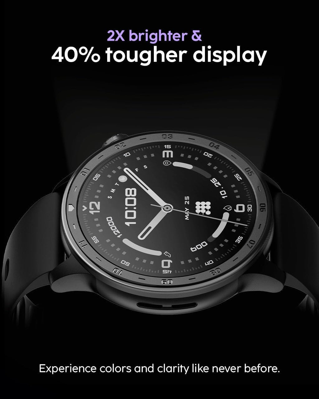 Cubitt AURA 2 Smartwatch, pantalla AMOLED de 1.43”, GPS conectado al teléfono, asistente VITA AI, entrenador AI, puntuaciones de preparación y sueño, más de 100 modos deportivos, resistente al agua 3ATM, hasta 8 días de batería