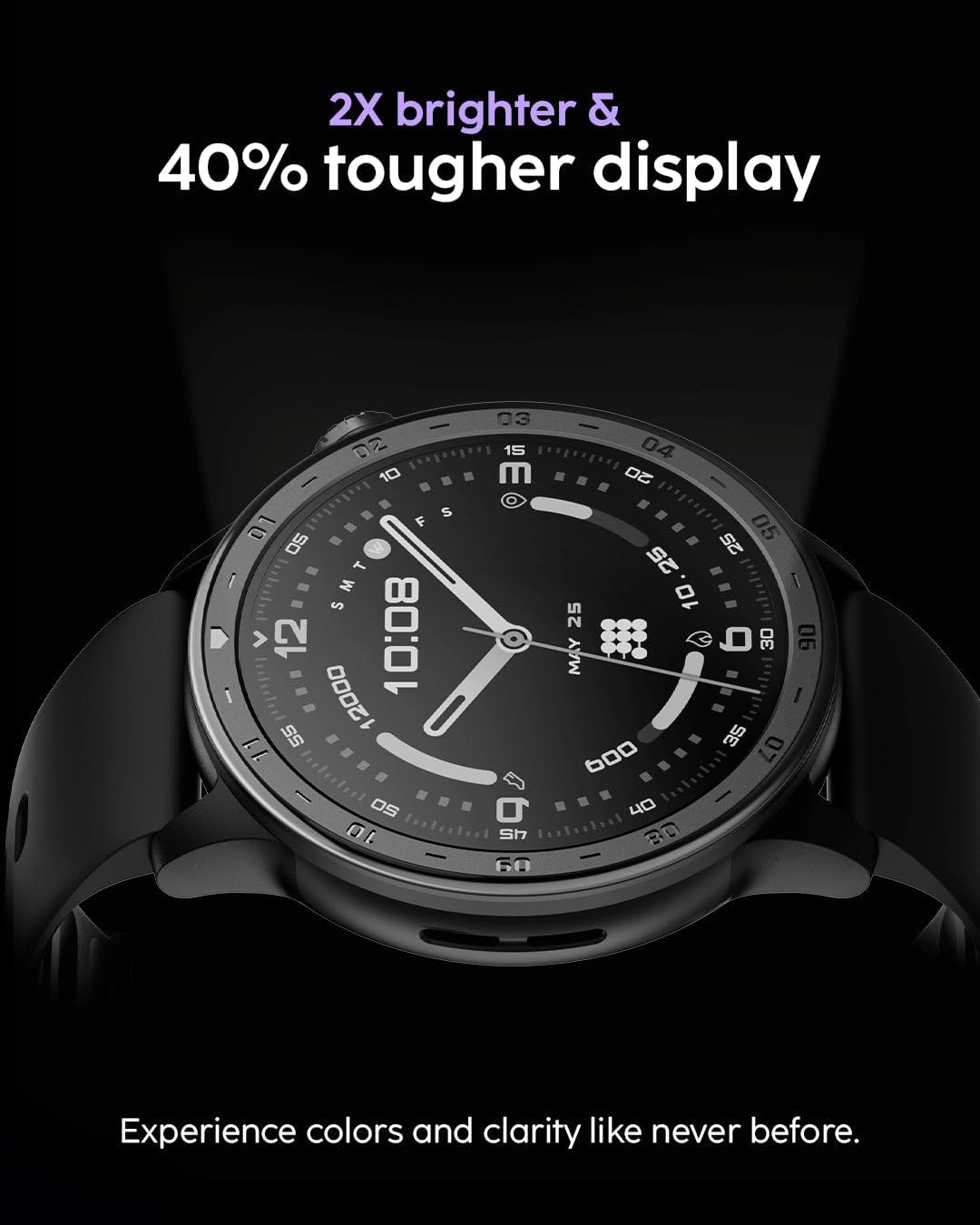 Cubitt AURA 2 Smartwatch, pantalla AMOLED de 1.43”, GPS conectado al teléfono, asistente VITA AI, entrenador AI, puntuaciones de preparación y sueño, más de 100 modos deportivos, resistente al agua 3ATM, hasta 8 días de batería