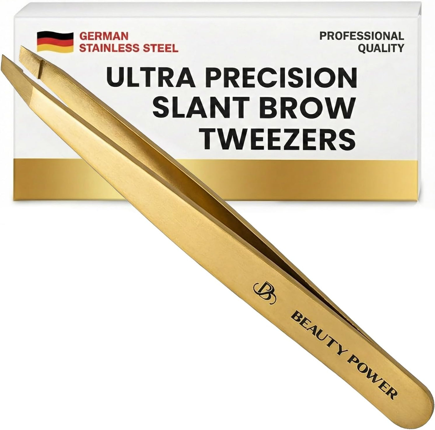 Beauty Power Pinzas Inclinadas Profesionales de Ultra-Precisión par...