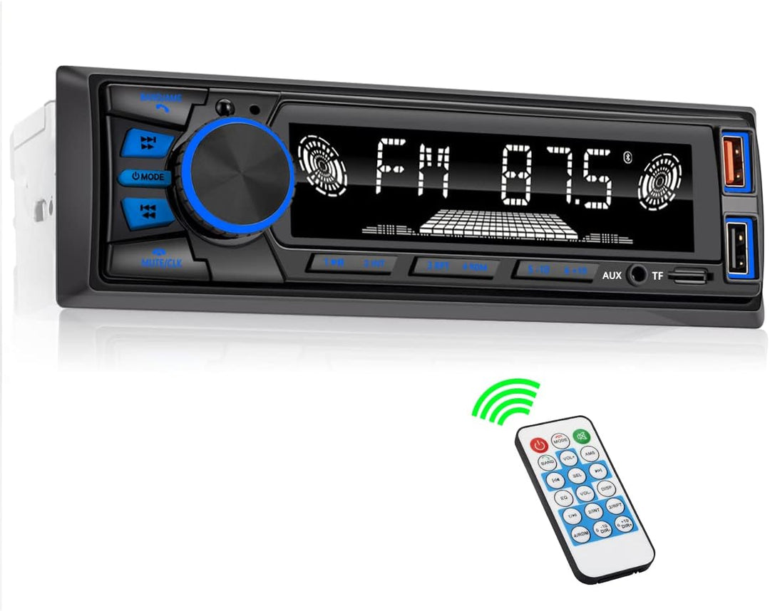 Radio de coche Bluetooth Single DIN Audio estéreo para