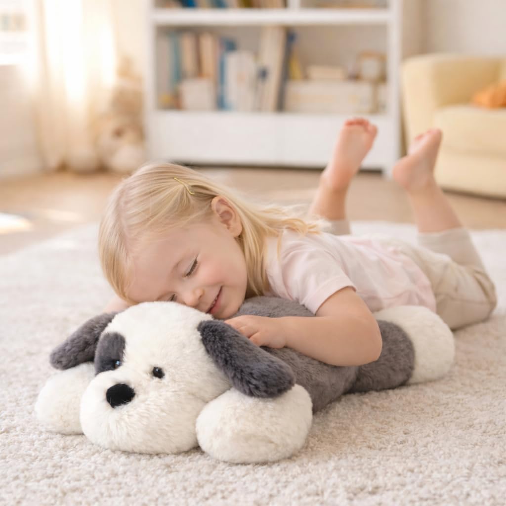 Juguete de peluche con peso para perro gris (20 pulgadas, 4