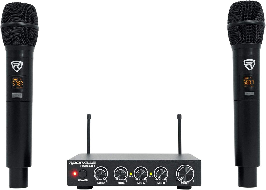 Rockville RKI65BT - Micrófono inalámbrico UHF dual interfaz de kara...