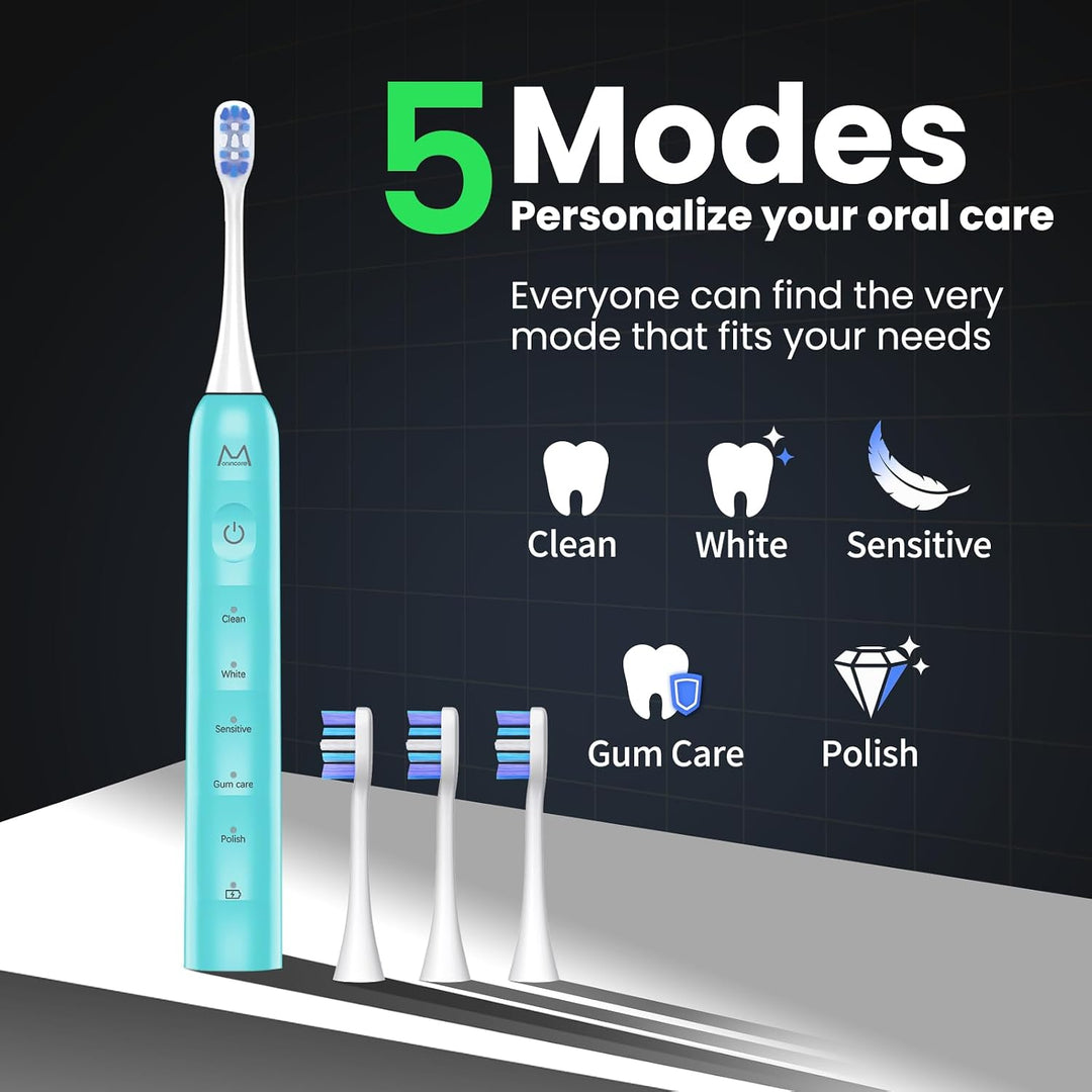 Marlincare Cepillo de dientes eléctrico para adultos, cepillo de di...