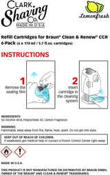 Clark Shaving Co. Cartuchos de recambio para Braun Clean &amp; Rene...