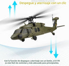 GoolRC Helicóptero RC sin escobillas, helicóptero de control remoto WLtoys K170, avión RC militar de 4 canales con giroscopio de 6 ejes, fácil de volar para adultos y principiantes