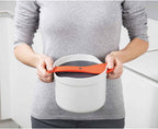 Joseph Joseph M-Cuisine - Vaporizador de arroz para microondas, 2 litros/8.5 tazas, color piedra/naranja