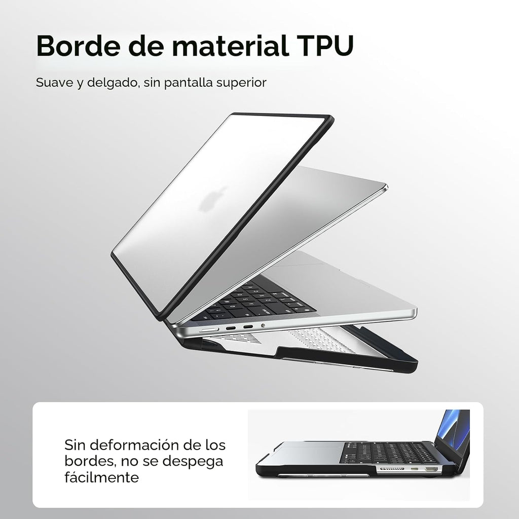 BlueSwan Funda antigrietas para MacBook Pro, Pro 16-inch (2026-2021), Transparente (Frosted Clear)
