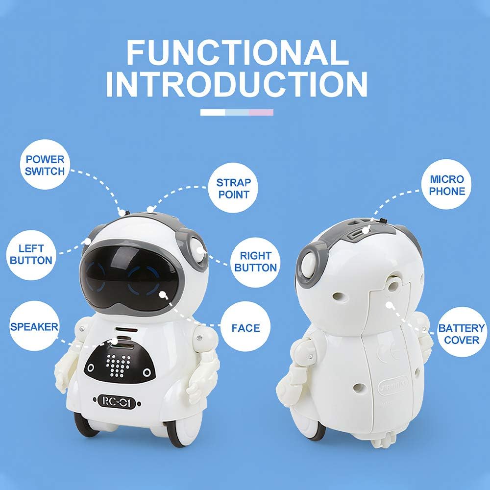 GoolRC 939A Robot de Bolsillo que Habla, Diálogo Interactivo con Reconocimiento de Voz, Grabación, Canto, Danza, Cuento de Historias, Mini Robot
