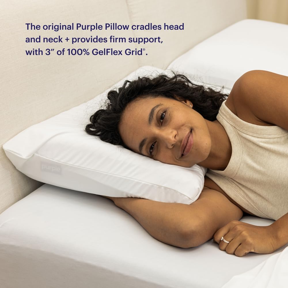 Purple Almohada - Rejilla GelFlex, soporte ergonómico de enfriamiento para