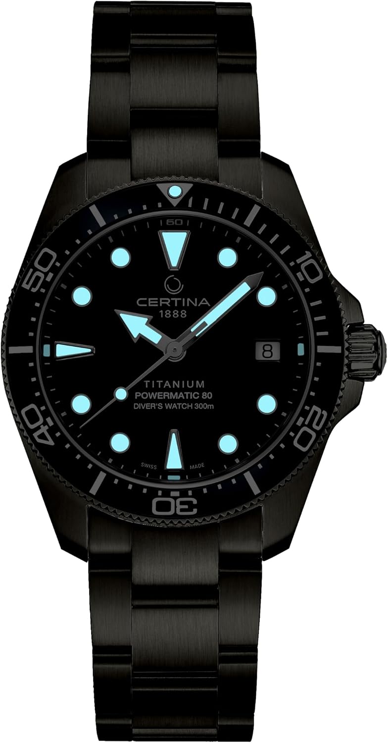 Certina, Unisex, DS Action Diver, suizo automático, titanio, 1.496 in, reloj, gris, titanio, C0488074408100