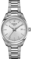Tissot PR 100, cuarzo suizo, 1.339 en, esfera plateada, reloj unisex