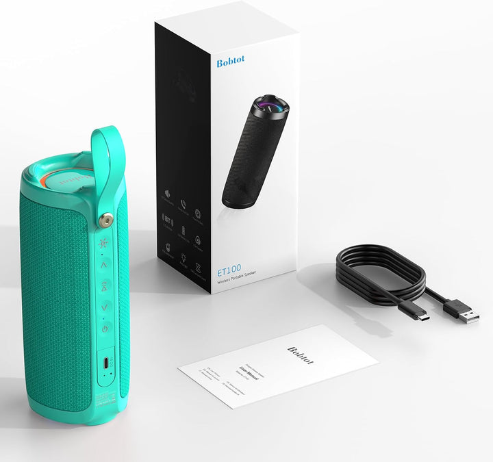 Bobtot Altavoz Bluetooth portátil, IPX6 impermeable con graves inte...
