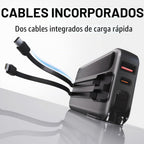 Cargador portátil con enchufe de pared, banco de energía de 38800 mAh, Negro