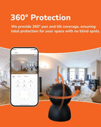 SensForge Cámara de seguridad domo panorámica para interiores de 2....