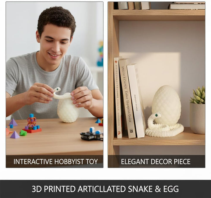 Vantico Huevo de serpiente impreso en 3D con serpiente