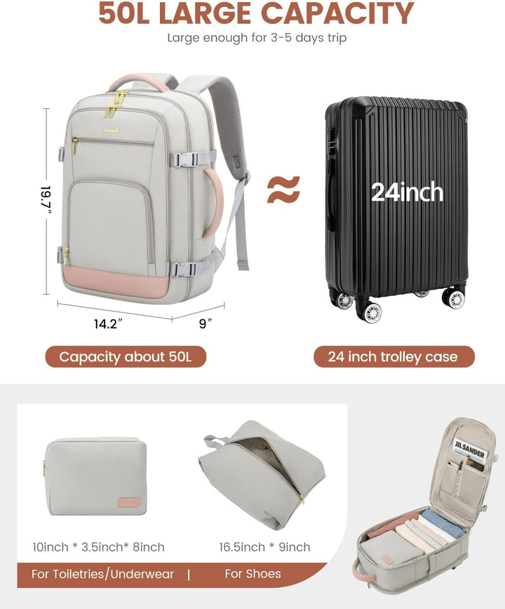 LOVEVOOK Mochila de viaje para mujer y hombre, Mochilas de viaje