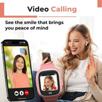 Reloj inteligente para niños con rastreador GPS, llamadas de audio y video, alertas SOS, cámara HD, rastreador de fitness, controles parentales, reloj inteligente para niños y niñas, requiere suscripción (rosa)
