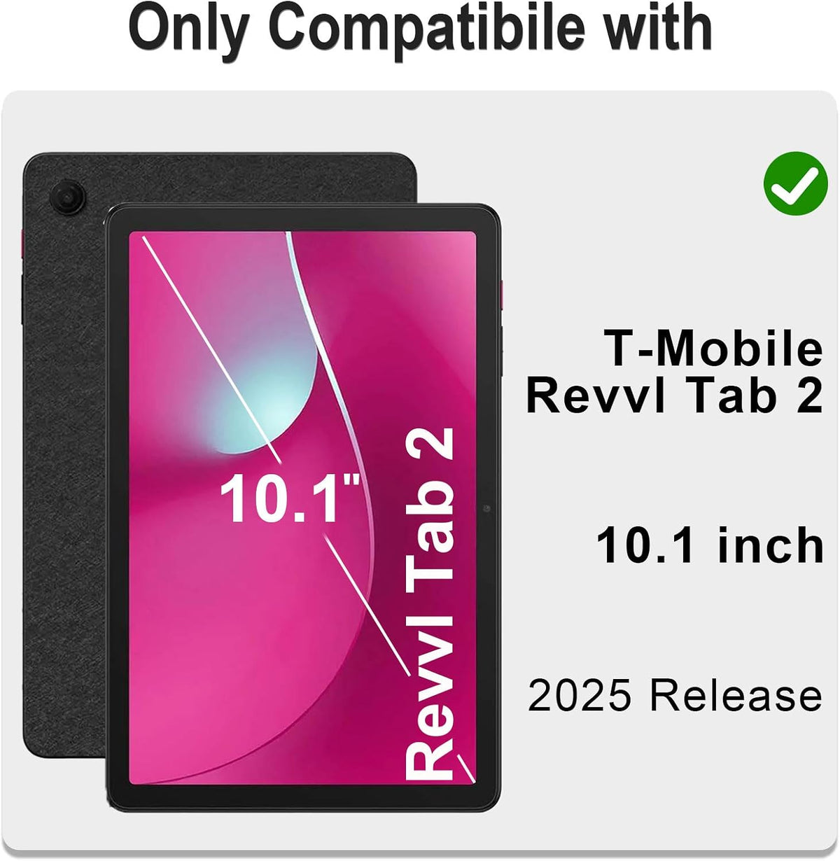 WESOROL - Funda a prueba de golpes para T-Mobile Revvl Tab 2 de 10,1 pulgadas 2025