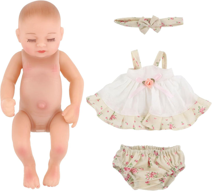 JRLCGYP Muñeca Reborn de bebé niña, de 25 cm, muñeca recién nacida...