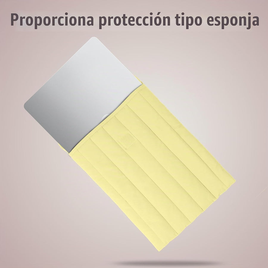 Funda acolchada para laptop de 13 a 14 pulgadas, color amarillo, fu...