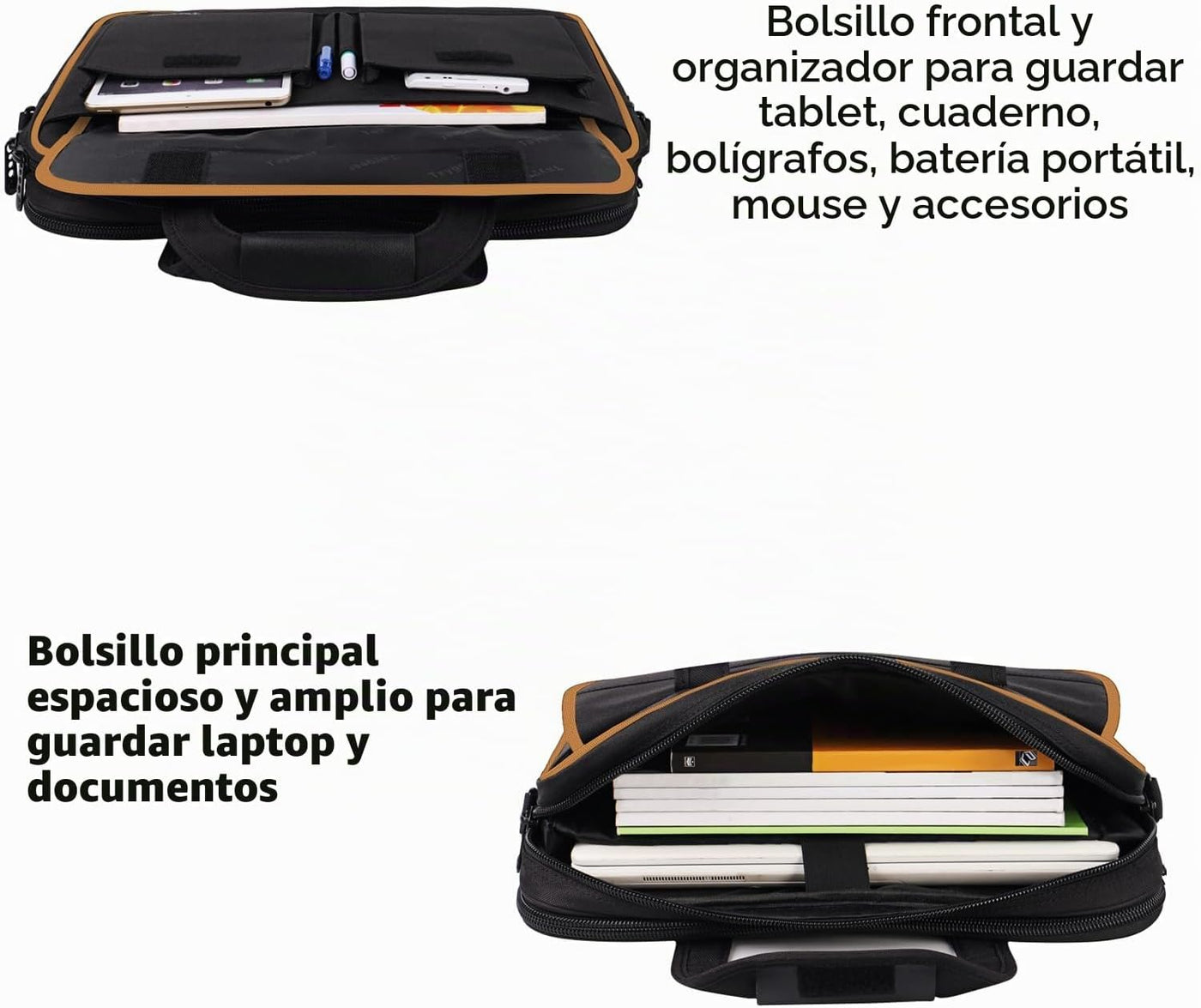 Taygeer Maletín para laptop, bolsa de hombro tipo mensajero de 15.6...
