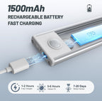 Paquete de 6 luces inalámbricas para debajo del gabinete, 32 luces LED con sensor de movimiento, luces magnéticas recargables para interiores, funciona con pilas, luces debajo del mostrador para