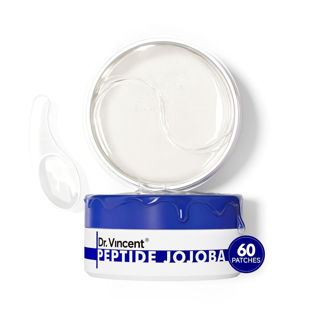 Dr Vincent Peptide Jojoba parches debajo de los ojos, máscara de co...