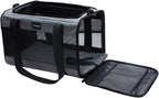 Vceoa Transportador para Gatos y Perros de 19x12x12 Pulgadas, para Mascotas de hasta 22 Libras, Bolsa de Transporte de Animales de Lados Suaves para Viajar con Cachorros, Hogar de Mascotas de Tela