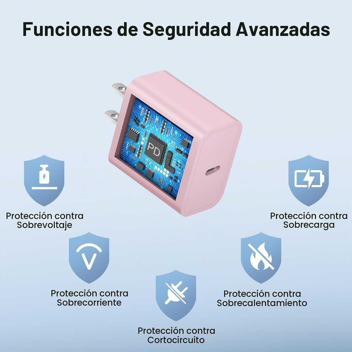 Cargador para iPhone 18 17 16 Carga rápida Paquete de 2 cargadores USB C