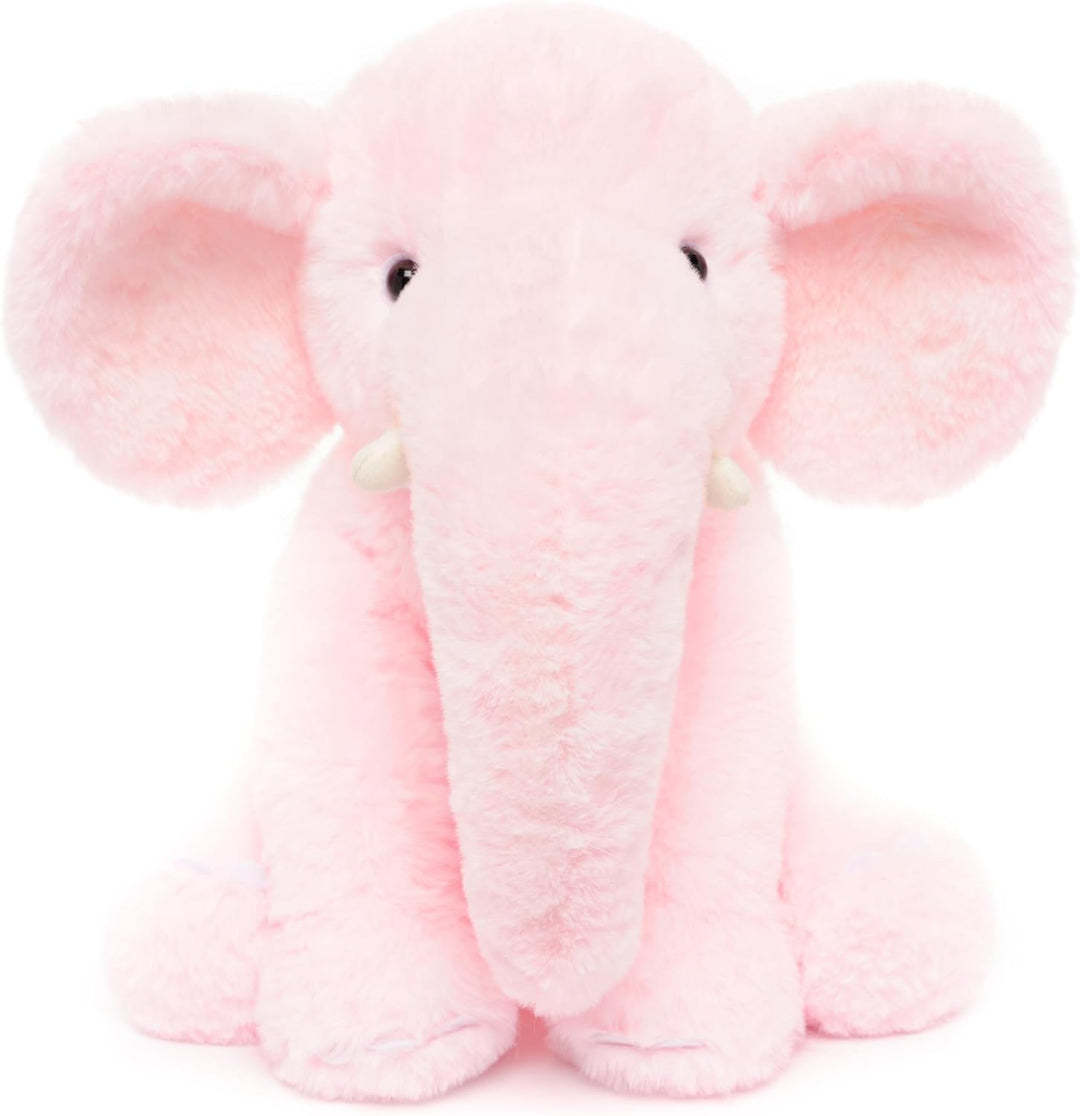 WEIGEDU Elefante de peluche rosa de 13" - Juguete de felpa para...
