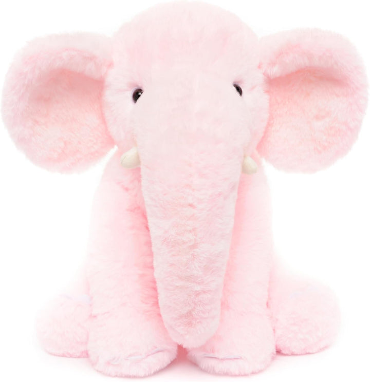 WEIGEDU Elefante de peluche rosa de 13" - Juguete de felpa para...
