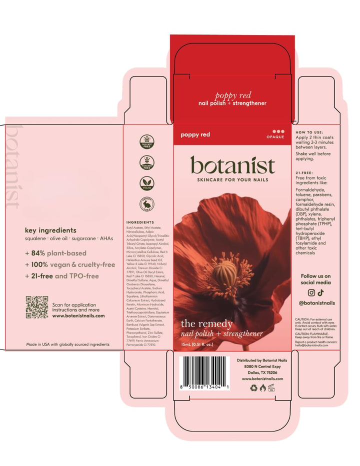 Botanist The Remedy | Esmalte fortalecedor para uñas | Repara y end...