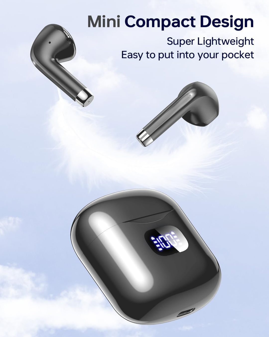 Auriculares inalámbricos Bluetooth 5.3, auriculares Bluetooth con e...