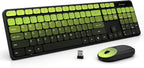 Whalices 52 Combo de teclado y mouse inalámbricos, 2.4 G, recargabl...