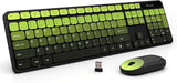 Whalices 52 Combo de teclado y mouse inalámbricos, 2.4 G, recargabl...